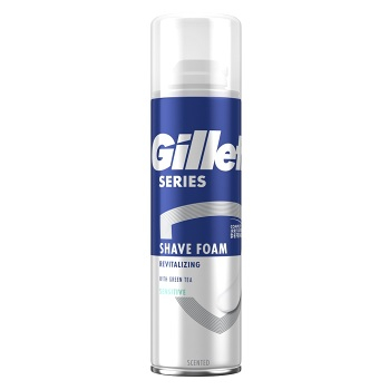 GILLETTE Series Sensitive Revitalizing  Pěna na holení se zeleným čajem 250 ml