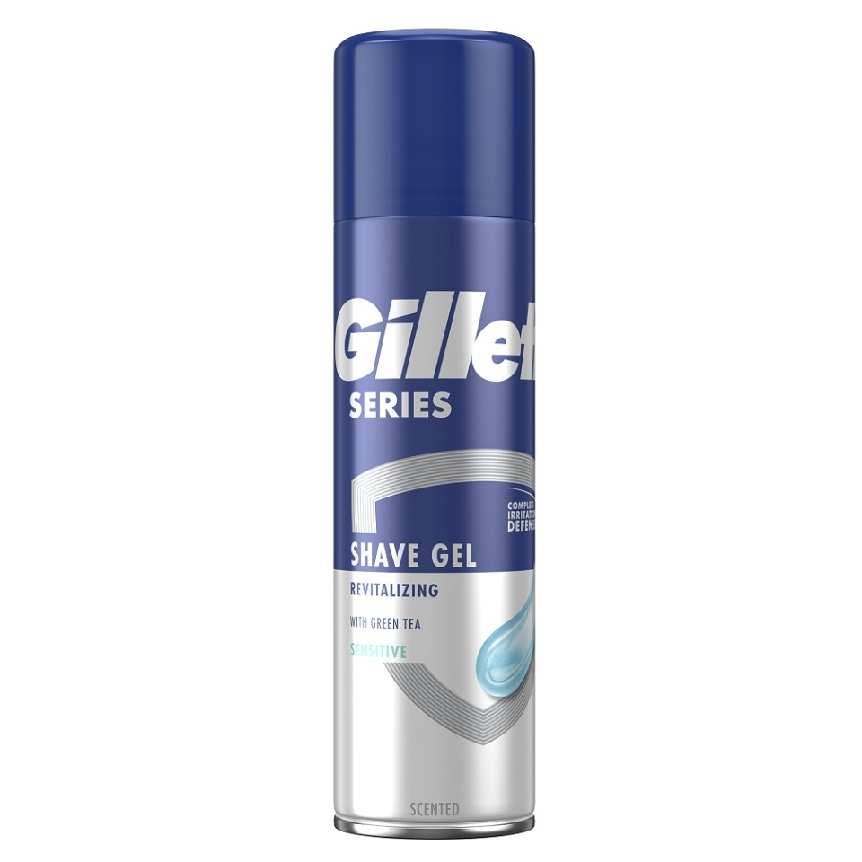 Levně GILLETTE Series Sensitive Revitalizing Gel na holení se zeleným čajem 200 ml