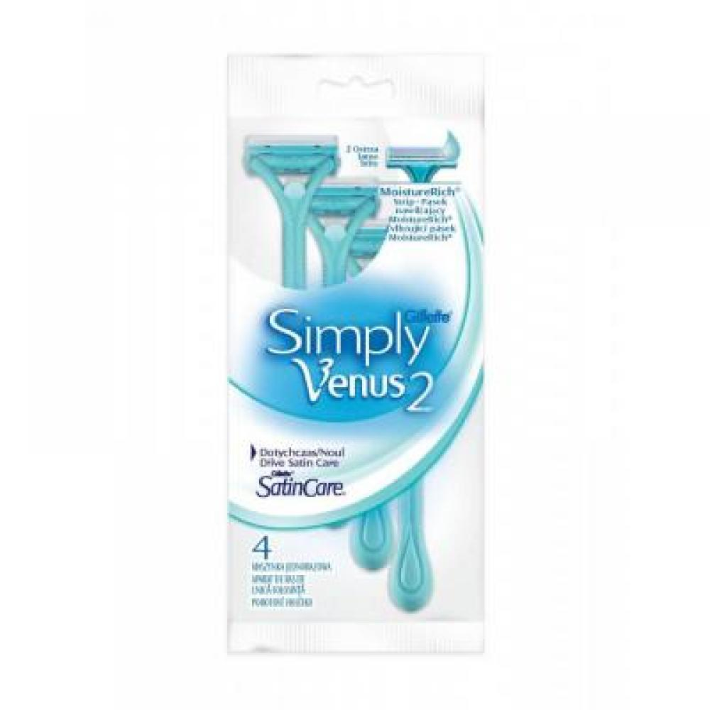 Симпли. Станок Gillette simply venus2 д/жен 4 шт, шт. Simply Venus 2 4шт. Gillette simply Venus 2 ст. однораз. 4шт Голуб. *192. Бритва Венус Симпл синяя.