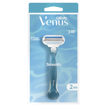 GILLETTE Venus Smooth Holicí strojek pro ženy + Náhradní hlavice 2 ks (Holítka s vyměnitelnou hlavicí)