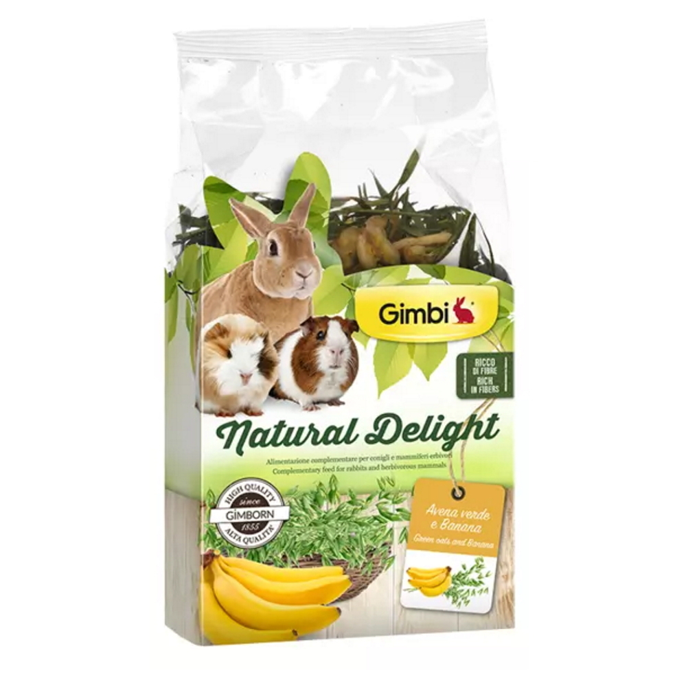 E-shop GIMBI Delight oves banán pro králíky a hlodavce 100 g