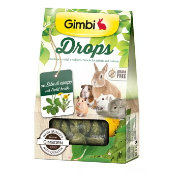 GIMBI Drops pro hlodavce s polními bylinkami 50 g