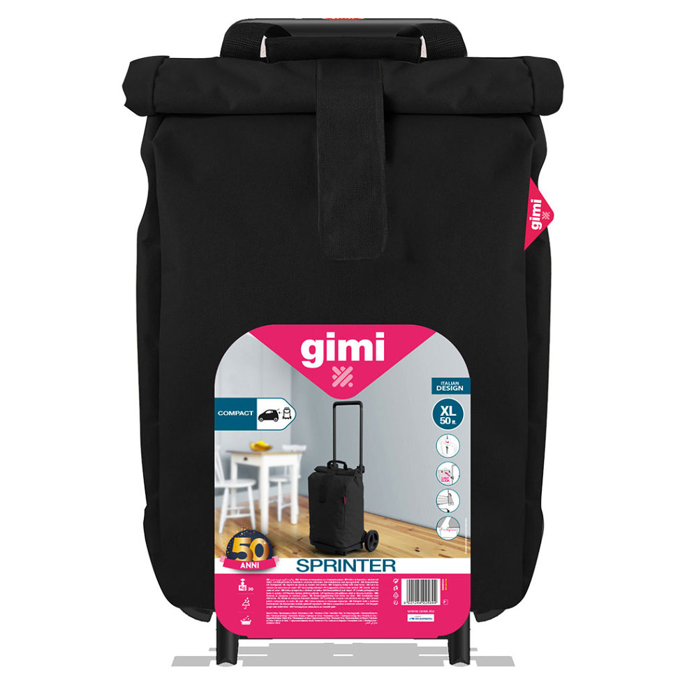 E-shop GIMI Sprinter nákupní vozík černý 50 l