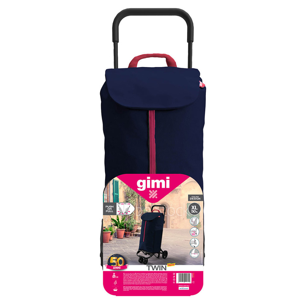 E-shop GIMI Twin modrý nákupní vozík 52 l