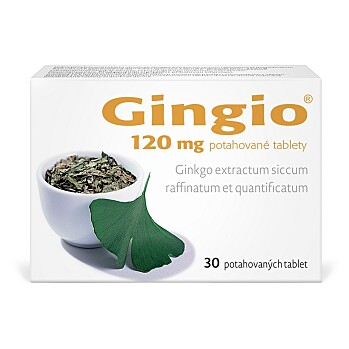 GINGIO 120 mg 30 potahovaných tablet (Na paměť a soustředění) - Jednodruhové