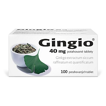 GINGIO 40 mg 100 potahovaných tablet (Na paměť a soustředění) - Jednodruhové