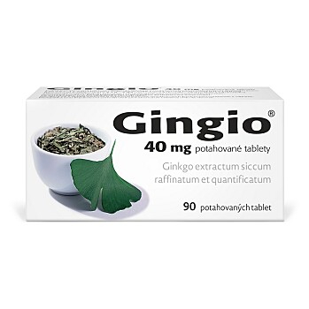 GINGIO 40 mg 90 potahovaných tablet (Na paměť a soustředění) - Jednodruhové