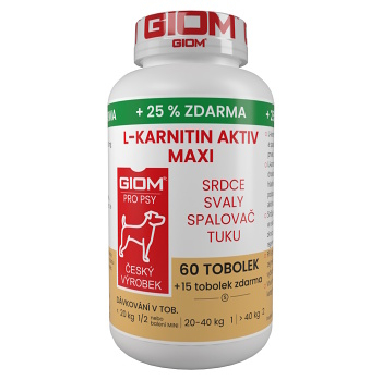 GIOM L-karnitin Aktiv 60 MAXI tablet + 25% zdarma (Veterinární doplňky stravy na vitalitu)