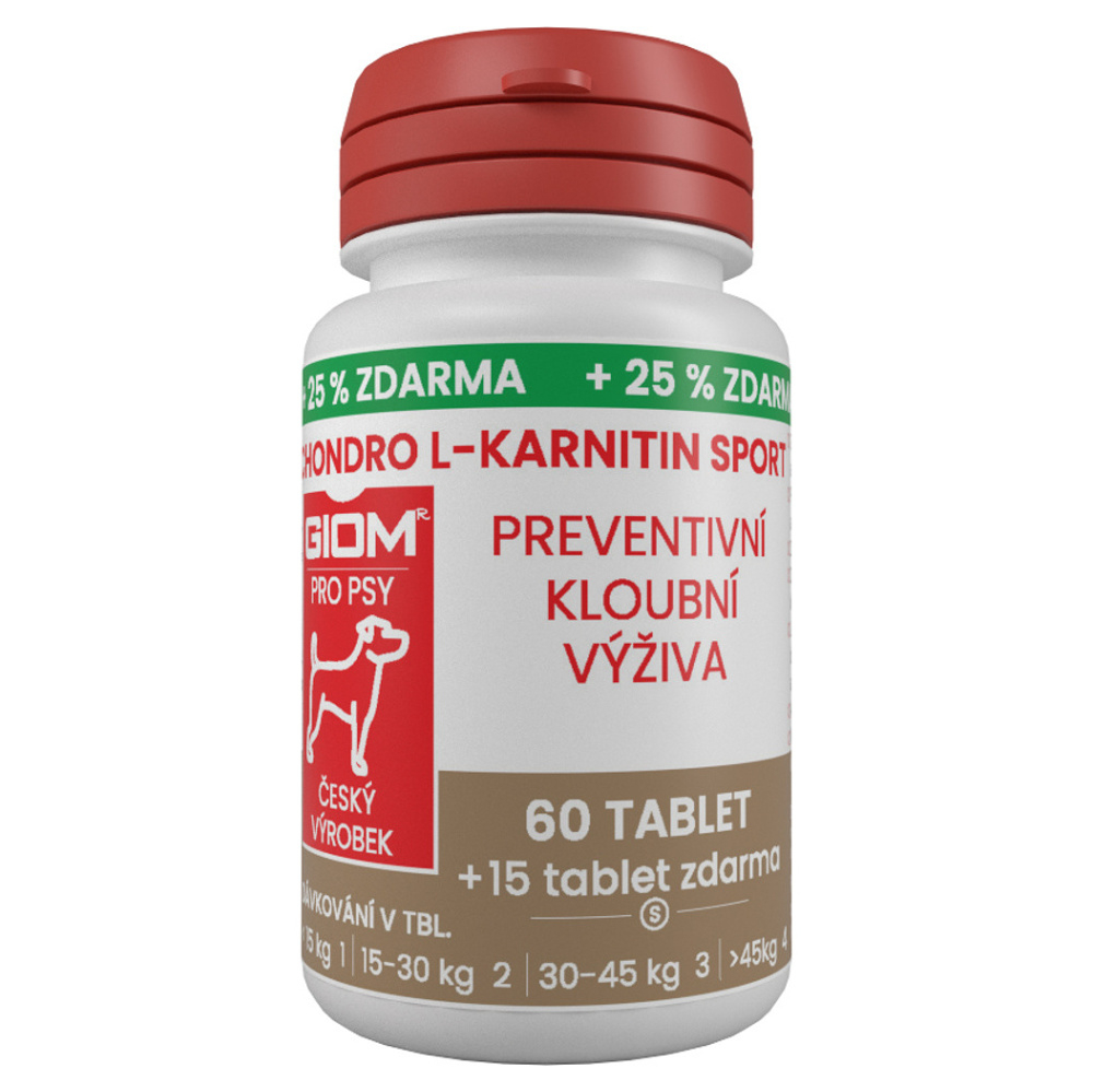 GIOM Chondro L-karnitin sport 60 tablet + 25% zdarma