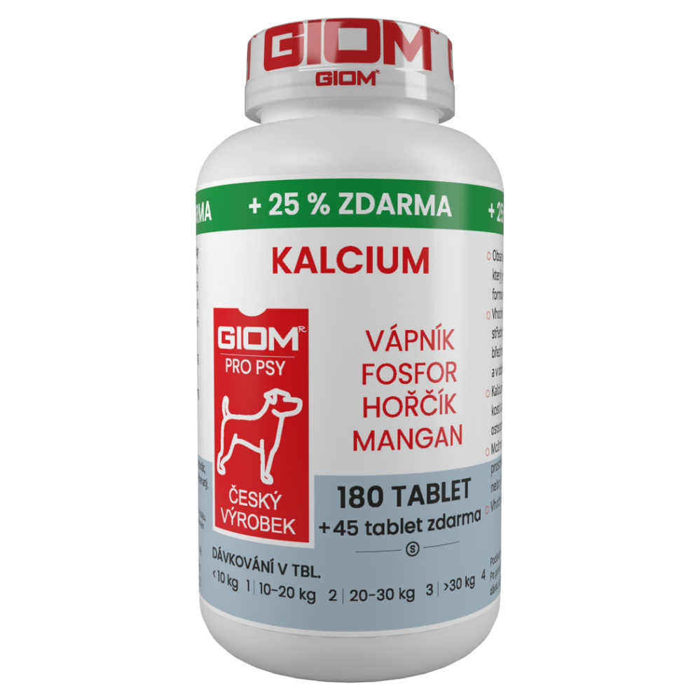 GIOM Kalcium 180 tablet + 25% zdarma