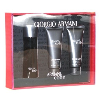 Giorgio Armani Black Code Toaletní voda 75ml Edt 75ml + 75ml balsam po holení + 75ml sprchový gel 