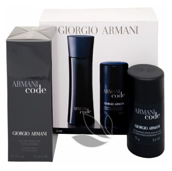 Armani Code For Men - toaletní voda s rozprašovačem 75 ml + tuhý deodorant 75 ml