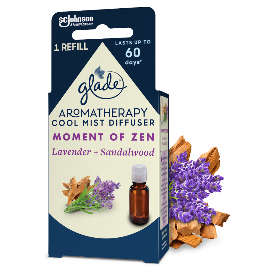 E-shop GLADE Aromatherapy Cool Mist Esenciální olej do aroma difuzéru Moment of Zen 17,4ml