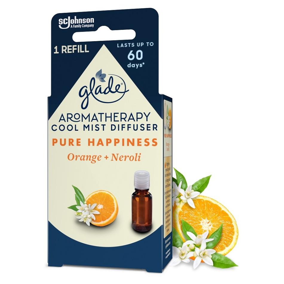 E-shop GLADE Aromatherapy Cool Mist Esenciální olej do aroma difuzéru Pure Happiness náplň 17,4 ml