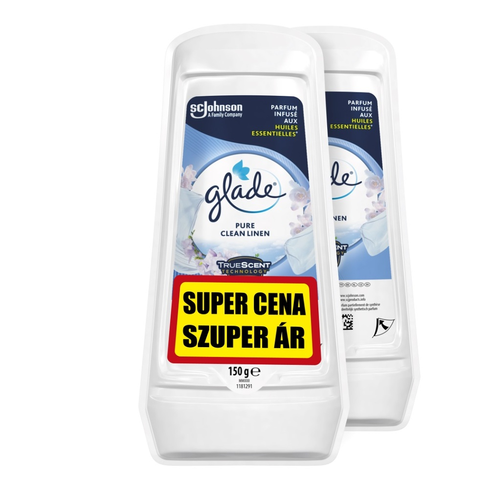 GLADE By Brise Osvěžovač vzduchu v gelu Pure Clean Linen 2 x 150 g