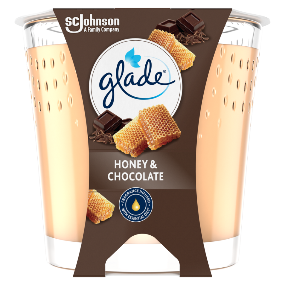 GLADE Honey & Chocolate Svíčka vonná 112 g