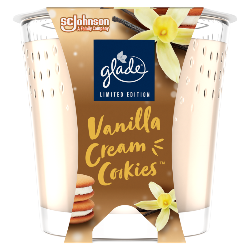 GLADE Vanilla Cream Cookies Svíčka vonná 112 g