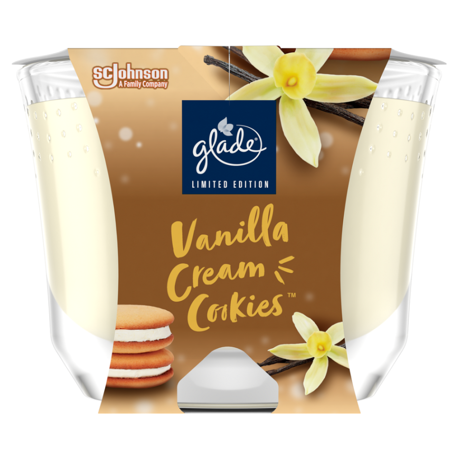 GLADE Vanilla Cream Cookies Svíčka vonná 204 g