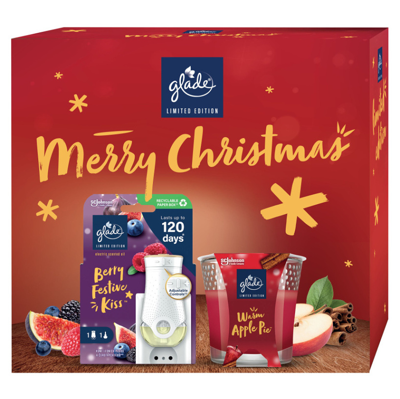 GLADE Candle Apple Pie + Electric Berry Festive ml Dárková sada