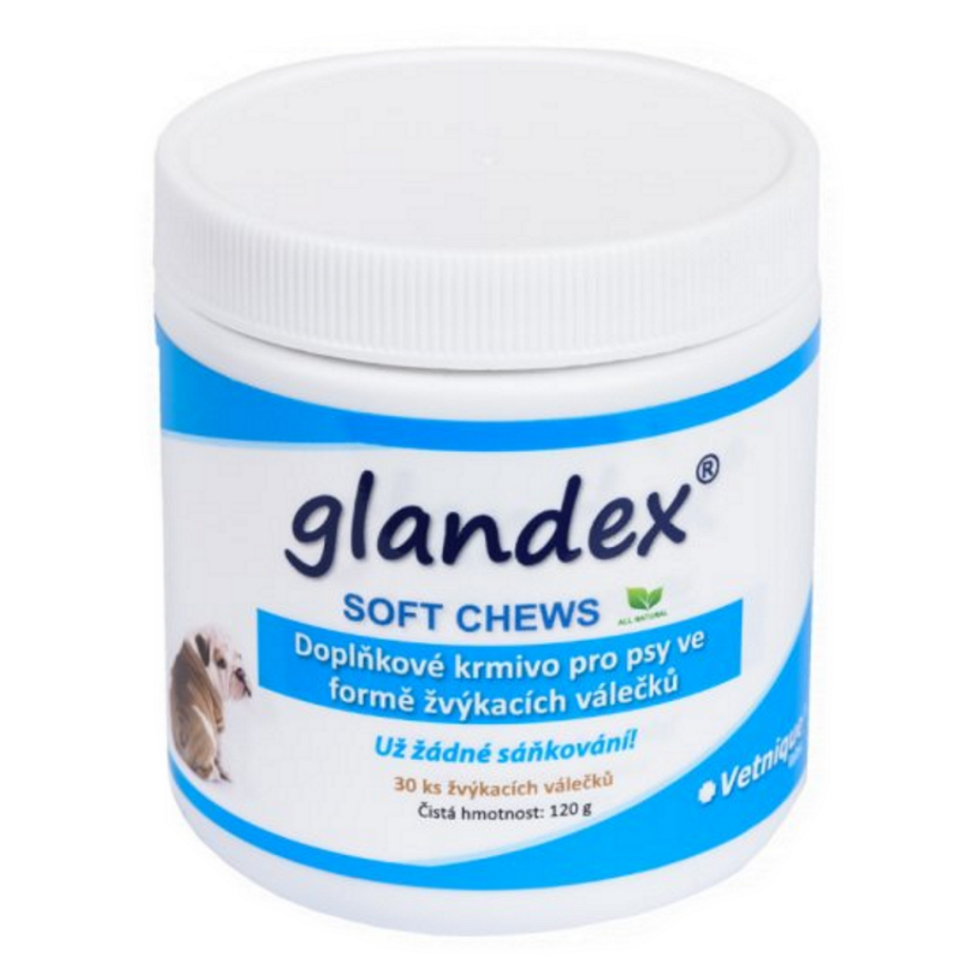 GLANDEX Soft chews žvýkací válečky pro psy a kočky 30 ks