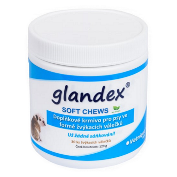 GLANDEX Soft chews žvýkací válečky pro psy a kočky 30 ks