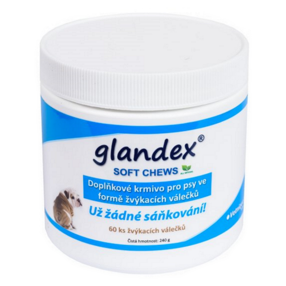 GLANDEX Soft chews žvýkací válečky pro psy a kočky 60 ks