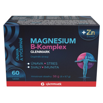 GLENMARK Magnesium B-komplex 60 tablet (Hořčík, magnézium) - Vícesložkové