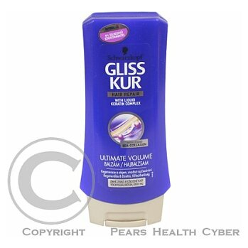 GLISS KUR balzám 200ml Ultimate Volume (Vlasová kosmetika) - Regenerační