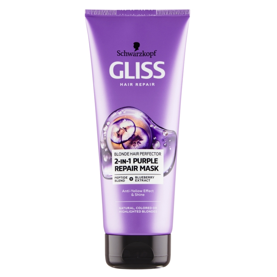 Levně GLISS Blonde Perfector fialová maska 2v1 200 ml