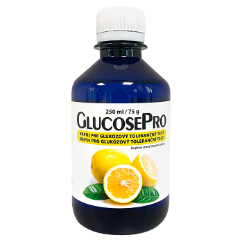 GLUCOSEPRO Nápoj na orální glukózový toleranční test citrón 250 ml (Pro diabetiky)