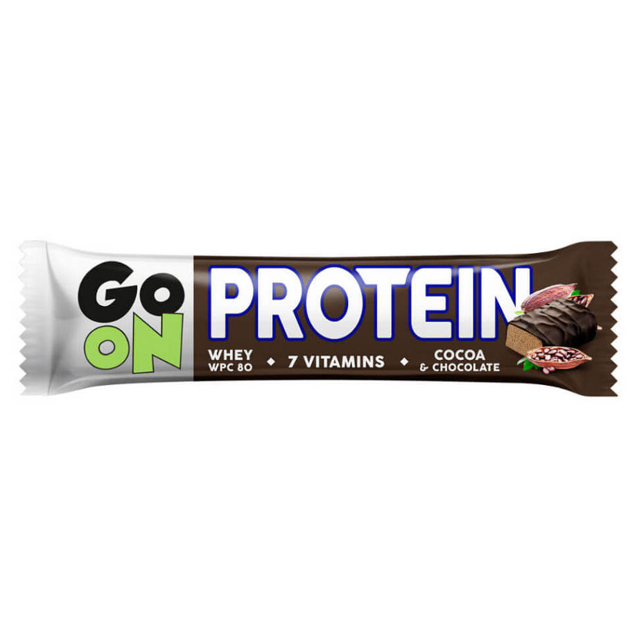 Levně GO ON Proteinová tyčinka s příchutí kakaa 50 g