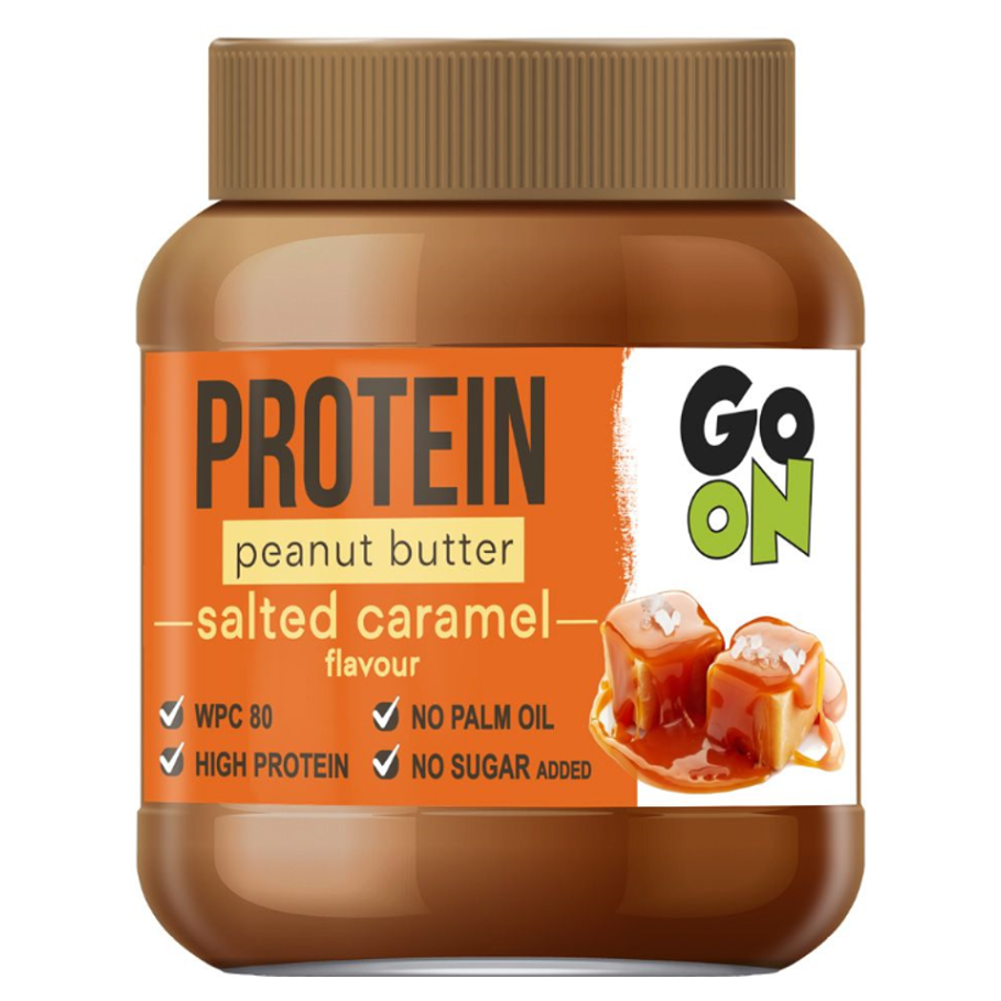 Levně GO ON Proteinové arašídové máslo slaný karamel 350 g