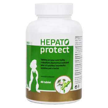 HEPATOPROTECT tablety pro psy a kočky 80 tablet (Veterinární doplňky stravy na vitalitu)