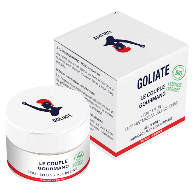 GOLIATE Jedlý masážní a lubrikační olej 2v1 the gourmet couple BIO 50 ml