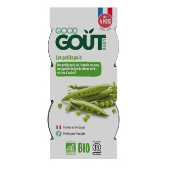 GOOD GOUT Bio hráškové pyré 2 x 120 g (Zeleninové příkrmy) - BIO