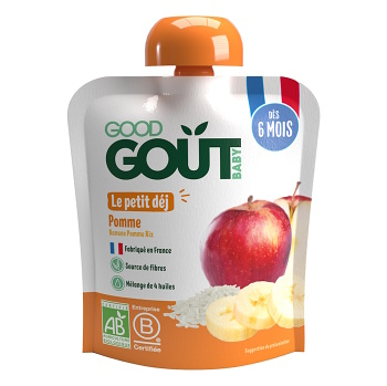 GOOD GOUT Jablečná snídaně 6m+ BIO 70 g (Ovocné přesnídávky) - BIO