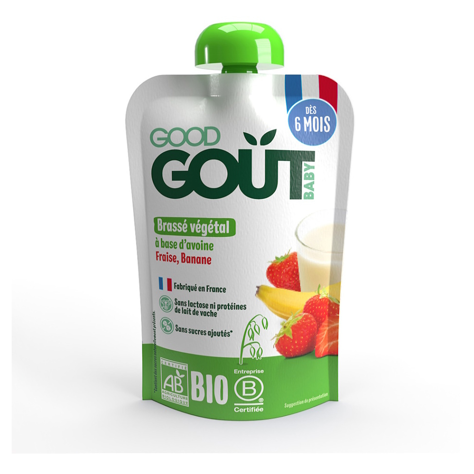 GOOD GOUT Ovesný dezert s jahodou a banánem 6m+ BIO 90 g