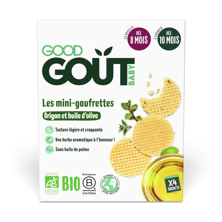 E-shop GOOD GOUT Bio wafle s oregánem a olivovým olejem 8m+ 24 g