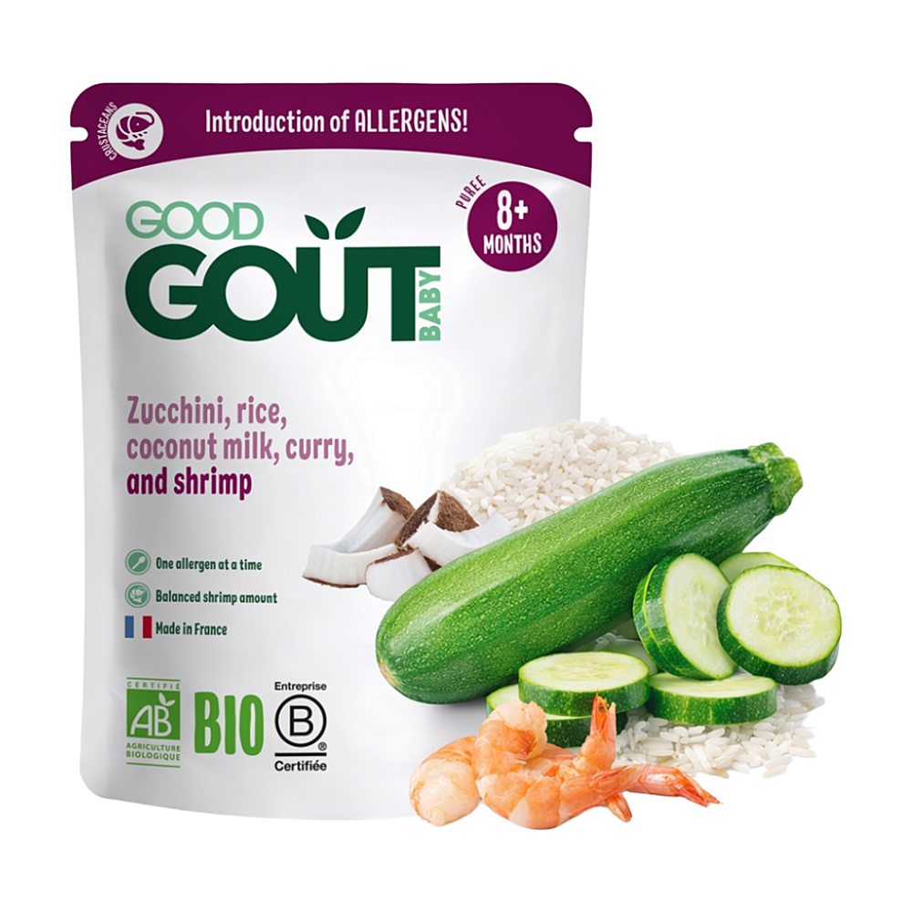 GOOD GOUT Krevety s rýží cuketou a kokosovým mlékem 8m+ BIO 190 g