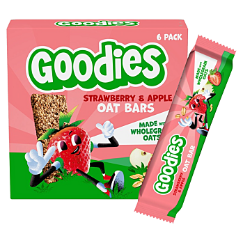 GOODIES Ovesné tyčinky jahody a jablko 6 x 23 g (Tyčinky) - Sladké