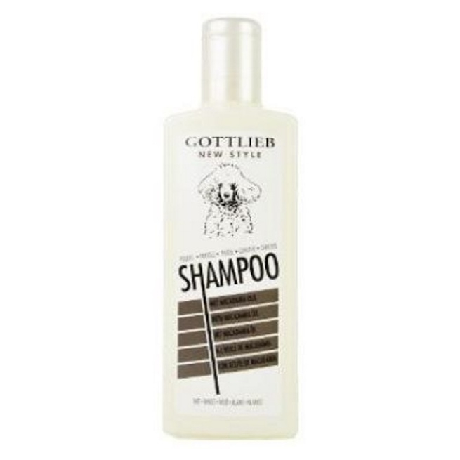 GOTTLIEB Šampon pro psy s makadamovým olejem Pudl - Bílý 300 ml