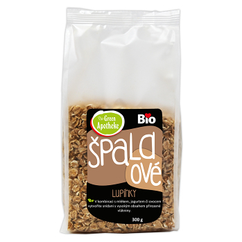 GREEN APOTHEKE Lupínky špaldové BIO 300 g (Cereální lupínky) - Jednosložkové, Jednodruhové
