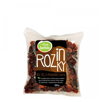 GREEN APOTHEKE Rozinky nesířené 200 g (Rozinky) - Slané, Jednodruhové