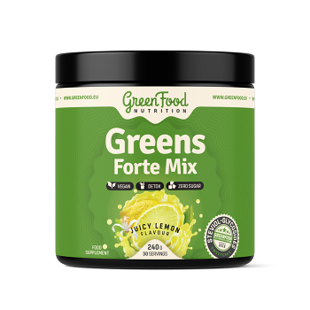 GREENFOOD NUTRITION Greens forte mix juicy lemon 240 g (Detoxikace celého těla) - Vícesložkové