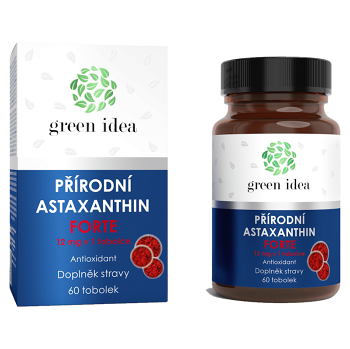 GREEN IDEA Přírodní Astaxanthin forte 12 mg 60 tobolek (Antioxidanty) - Přírodní, Jednosložkové