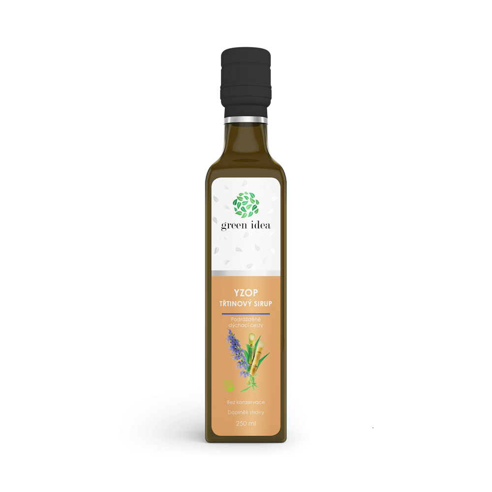 GREEN IDEA Sirup yzopový třtinový 250 ml