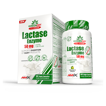 GREENDAY ProVegan Lactase enzyme 60 kapslí (Na podporu trávení a vylučování)