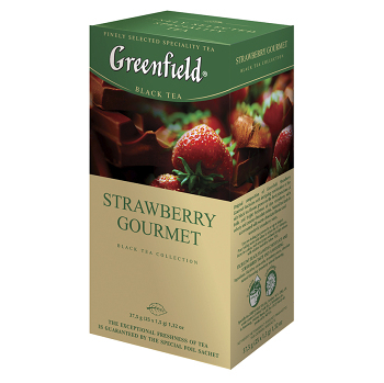 GREENFIELD Black strawberry gourmet černý čaj 25 sáčků