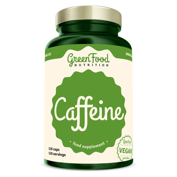 GREENFOOD NUTRITION Caffeine 120 kapslí (Na energii, při únavě) - Jednosložkové