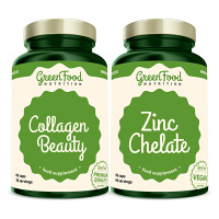GREENFOOD NUTRITION Collagen beauty 60 kapslí + zinc chelate 60 kapslí